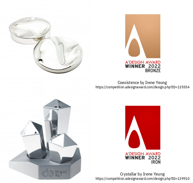 COEXISTENCE & CRYSTALLAR winning of A'Design Awards of Bronze & Iron Prizes